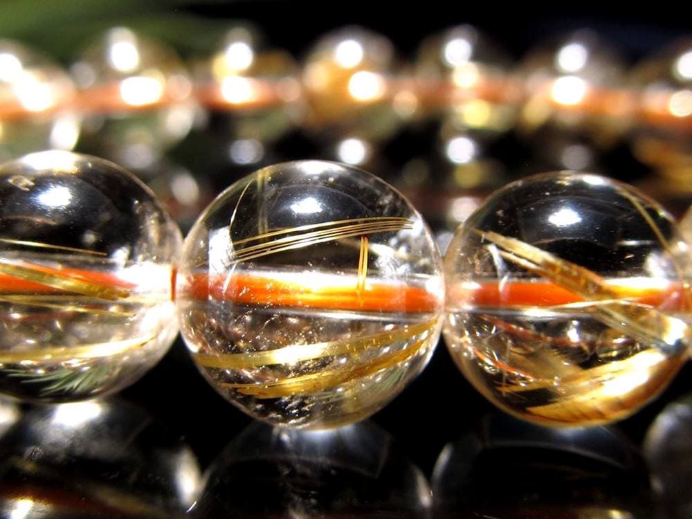 ゴールドルチル ブレスレット タイチン 金針水晶 天然石