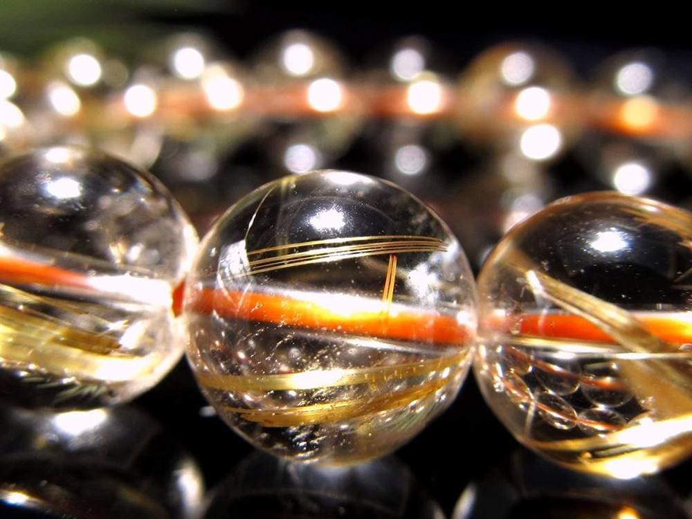 ゴールドルチル ブレスレット タイチン 金針水晶 天然石