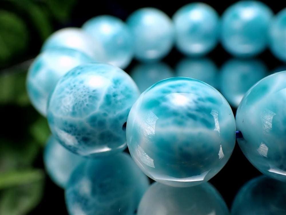 ラリマー ブレスレット ブルーペクトライト ドミニカ共和国 Larimar