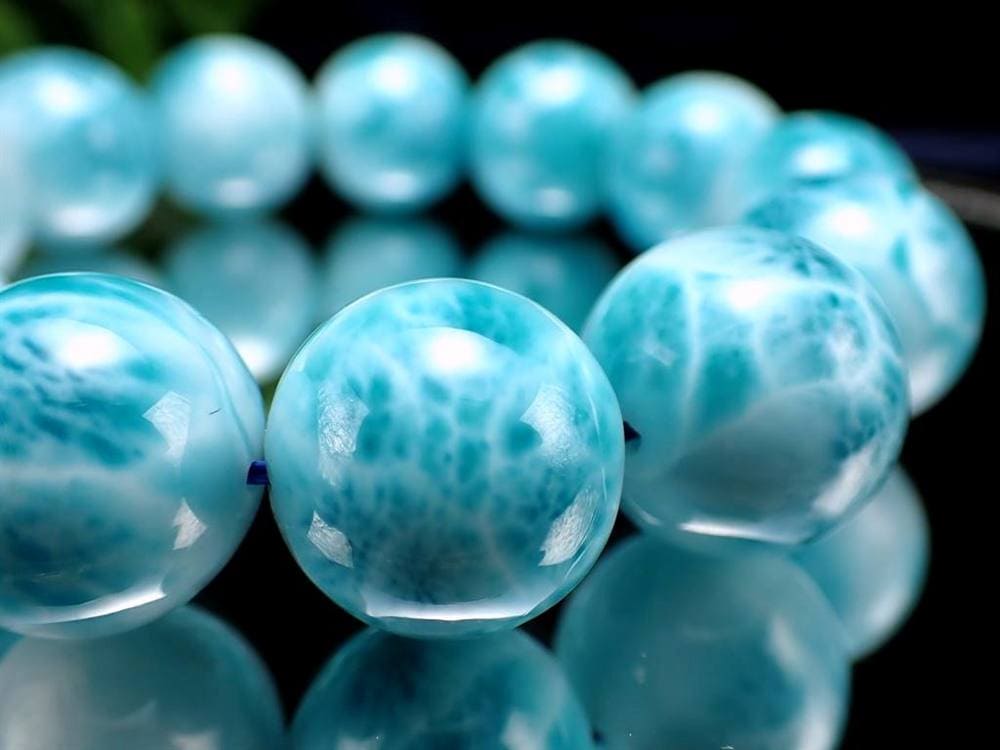 ラリマー ブレスレット ブルーペクトライト ドミニカ共和国 Larimar