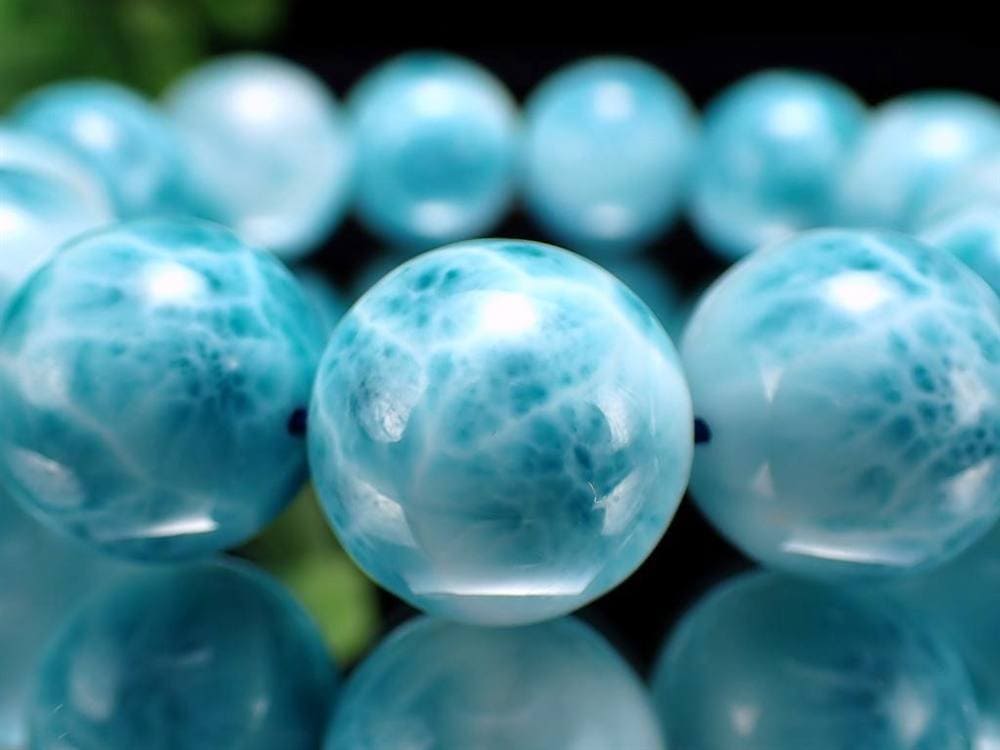 ラリマー ブレスレット ブルーペクトライト ドミニカ共和国 Larimar
