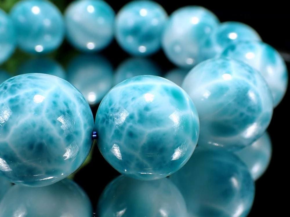 ラリマー ブレスレット ブルーペクトライト ドミニカ共和国 Larimar