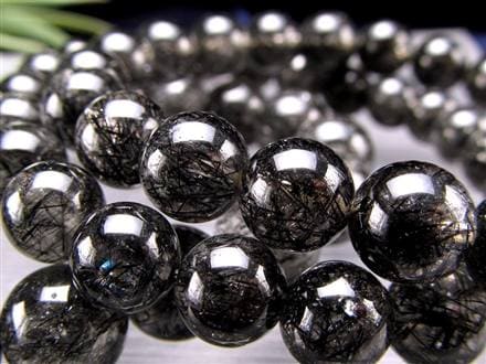 ブラックルチル ルチル ブレスレット 天然石 ブラックトルマリン