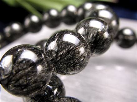 ブラックルチル ルチル ブレスレット 天然石 ブラックトルマリン