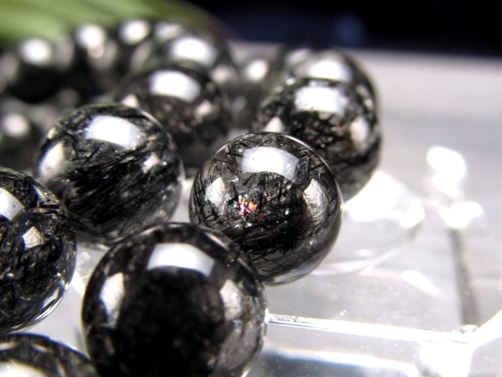 ブラックルチル ルチル ブレスレット 天然石 ブラックトルマリン