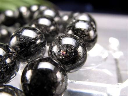 ブラックルチル ルチル ブレスレット 天然石 ブラックトルマリン