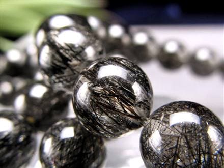 ブラックルチル ルチル ブレスレット 天然石 ブラックトルマリン