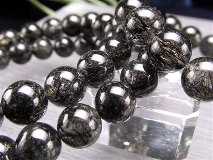 ブラックルチル ルチル ブレスレット 天然石 ブラックトルマリン