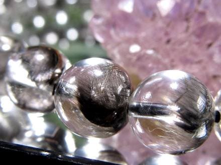 プラチナルチルクォーツ ブレスレット プラチナルチル ルチルレイテッドクォーツ ブルッカイト