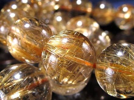 ゴールドルチル ブレスレット タイチン 金針水晶 天然石
