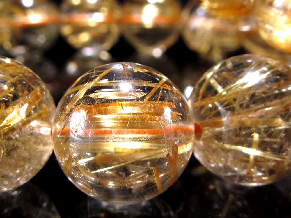 ゴールドルチル ブレスレット タイチン 金針水晶 天然石
