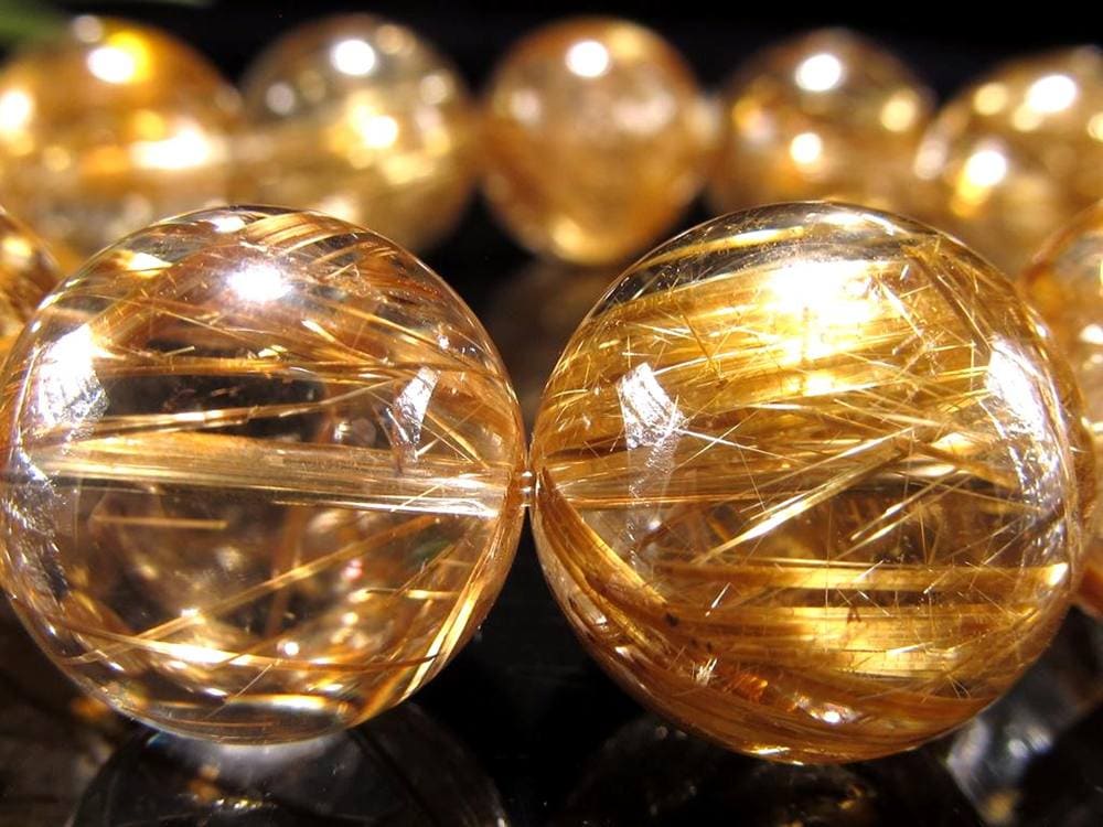 ゴールドルチル ブレスレット タイチン 金針水晶 天然石