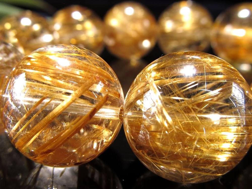 ゴールドルチル ブレスレット タイチン 金針水晶 天然石