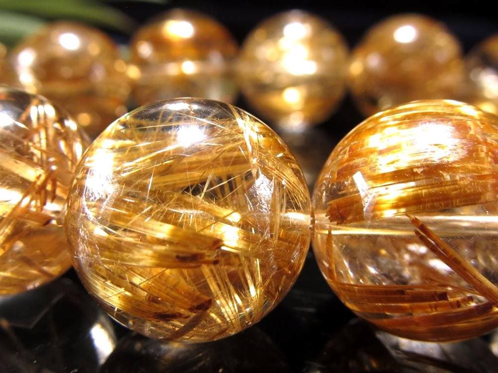 ゴールドルチル ブレスレット タイチン 金針水晶 天然石