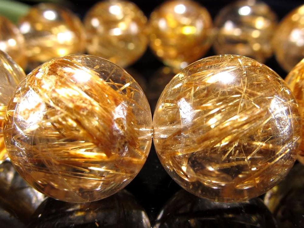 ゴールドルチル ブレスレット タイチン 金針水晶 天然石