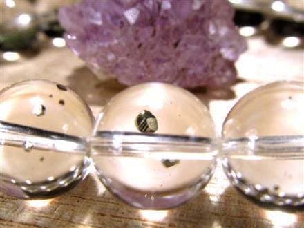 パイライトインクォーツ ブレスレット 黄鉄鉱 水晶 パイライト