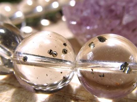パイライトインクォーツ ブレスレット 黄鉄鉱 水晶 パイライト
