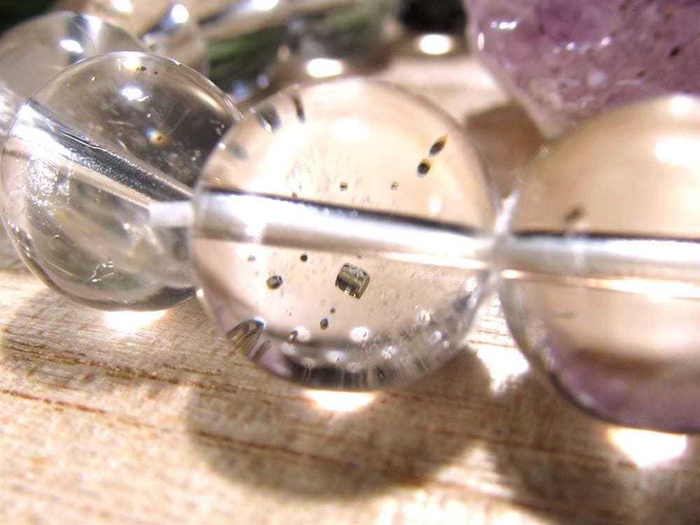 パイライトインクォーツ ブレスレット 黄鉄鉱 水晶 パイライト