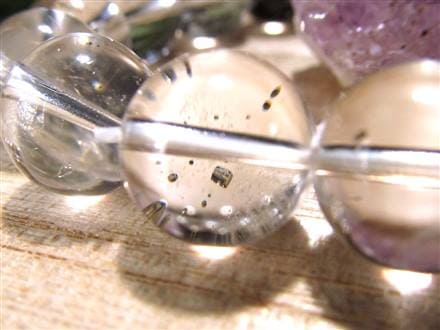 パイライトインクォーツ ブレスレット 黄鉄鉱 水晶 パイライト