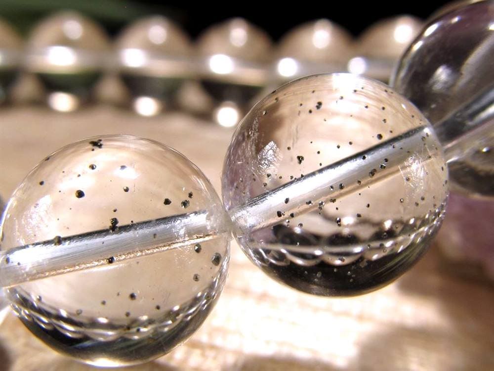 パイライトインクォーツ ブレスレット 黄鉄鉱 水晶 パイライト