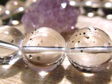 パイライトインクォーツ ブレスレット 黄鉄鉱 水晶 パイライト