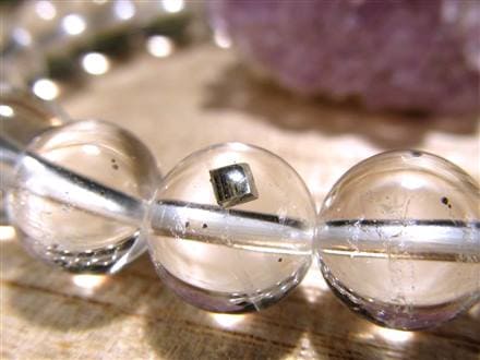 パイライトインクォーツ ブレスレット 黄鉄鉱 水晶 パイライト