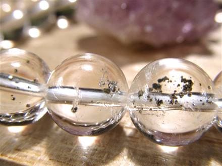 パイライトインクォーツ ブレスレット 黄鉄鉱 水晶 パイライト