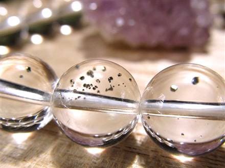 パイライトインクォーツ ブレスレット 黄鉄鉱 水晶 パイライト