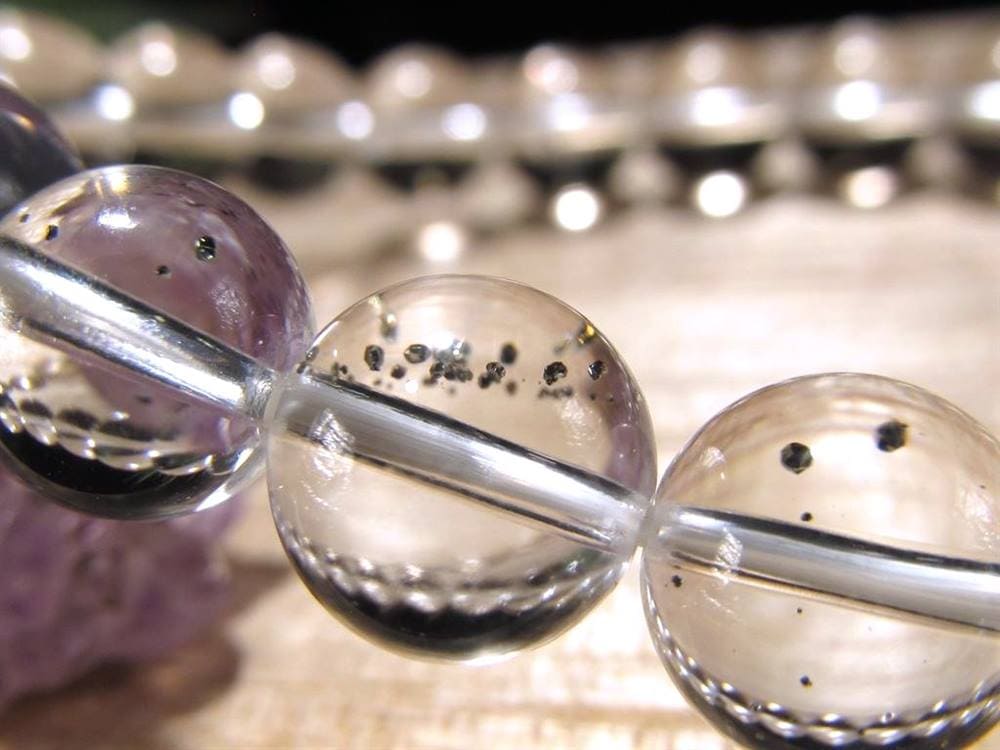 パイライトインクォーツ ブレスレット 黄鉄鉱 水晶 パイライト