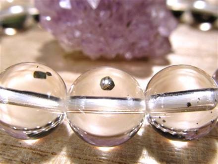 パイライトインクォーツ ブレスレット 黄鉄鉱 水晶 パイライト