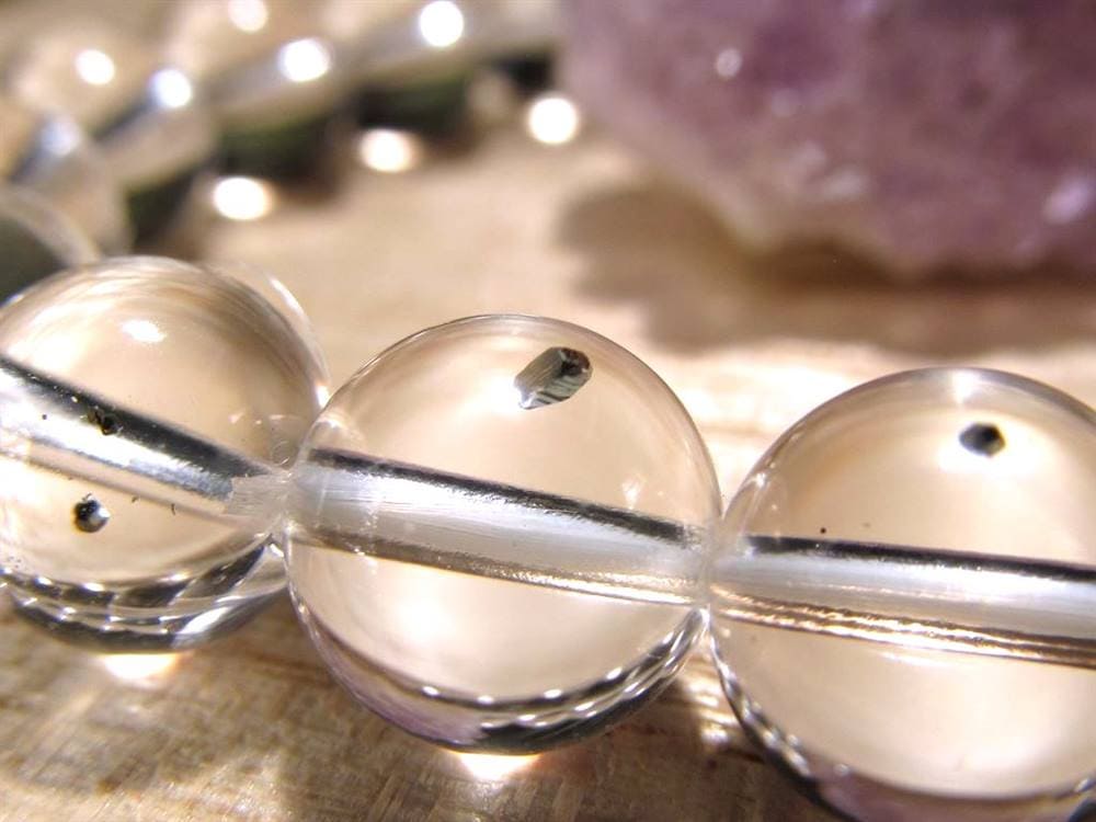 パイライトインクォーツ ブレスレット 黄鉄鉱 水晶 パイライト