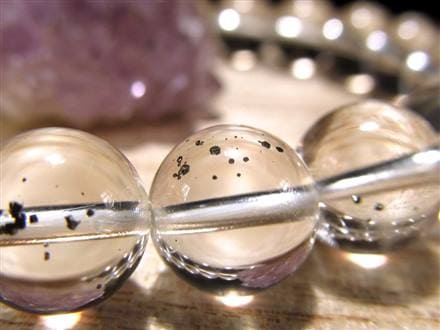 パイライトインクォーツ ブレスレット 黄鉄鉱 水晶 パイライト