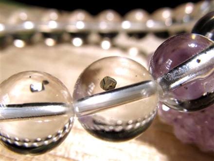 パイライトインクォーツ ブレスレット 黄鉄鉱 水晶 パイライト