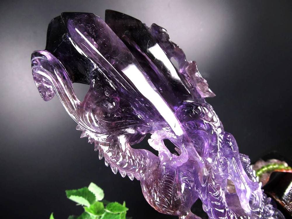 アメジスト ファントム 彫刻置物 龍神 辰 竜