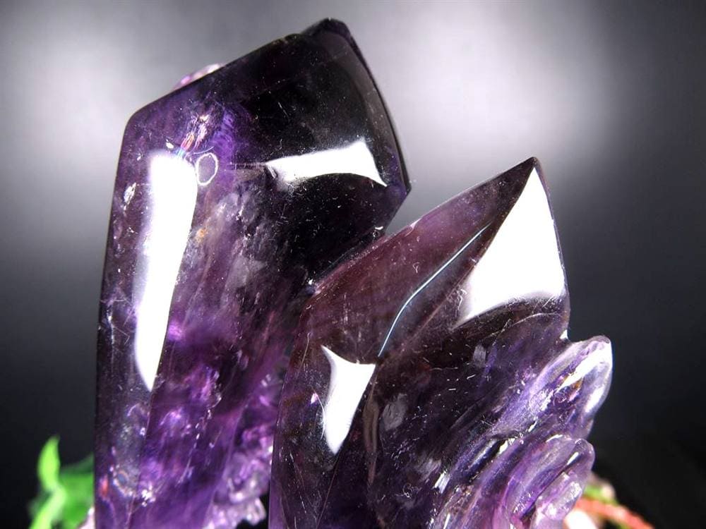 アメジスト ファントム 彫刻置物 龍神 辰 竜