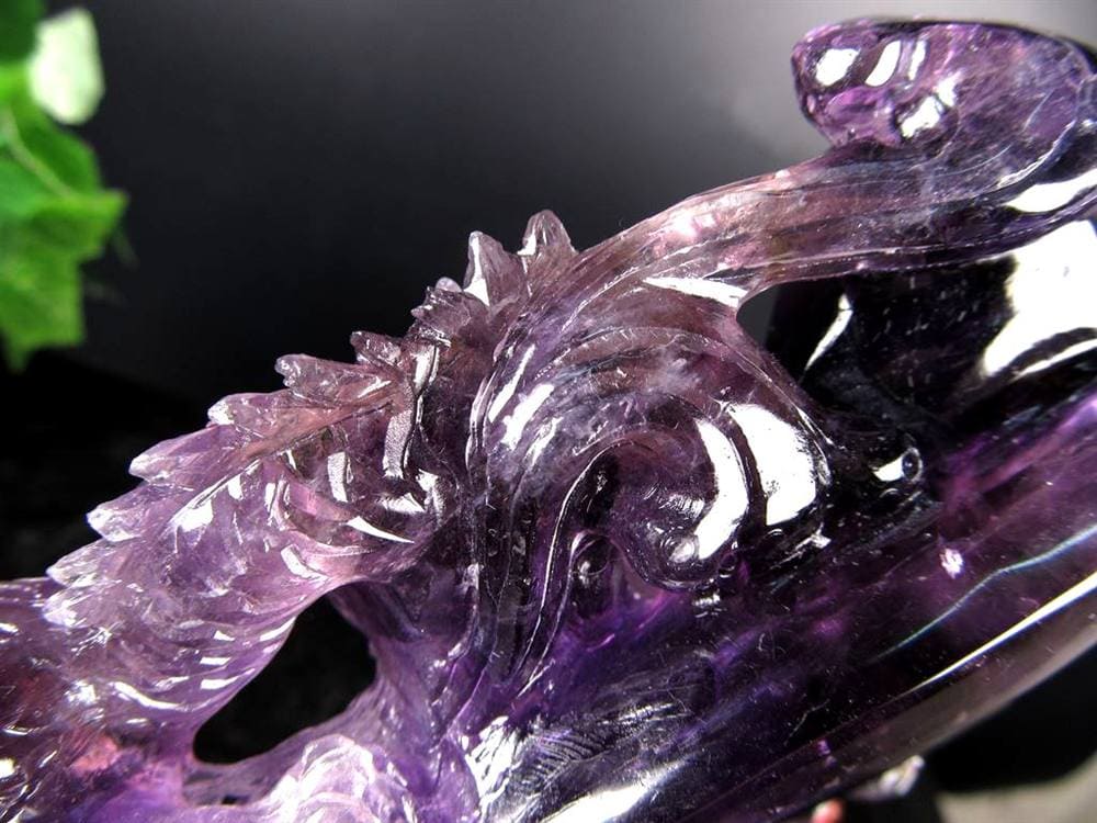アメジスト ファントム 彫刻置物 龍神 辰 竜