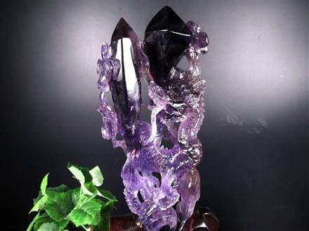 アメジスト ファントム 彫刻置物 龍神 辰 竜