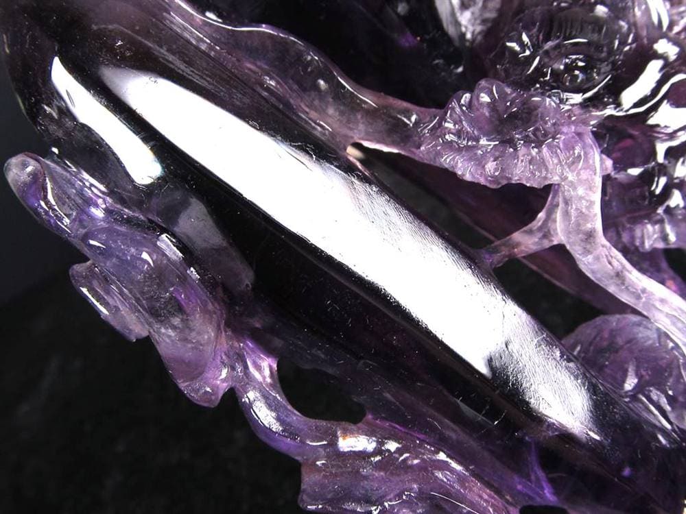 アメジスト ファントム 彫刻置物 龍神 辰 竜