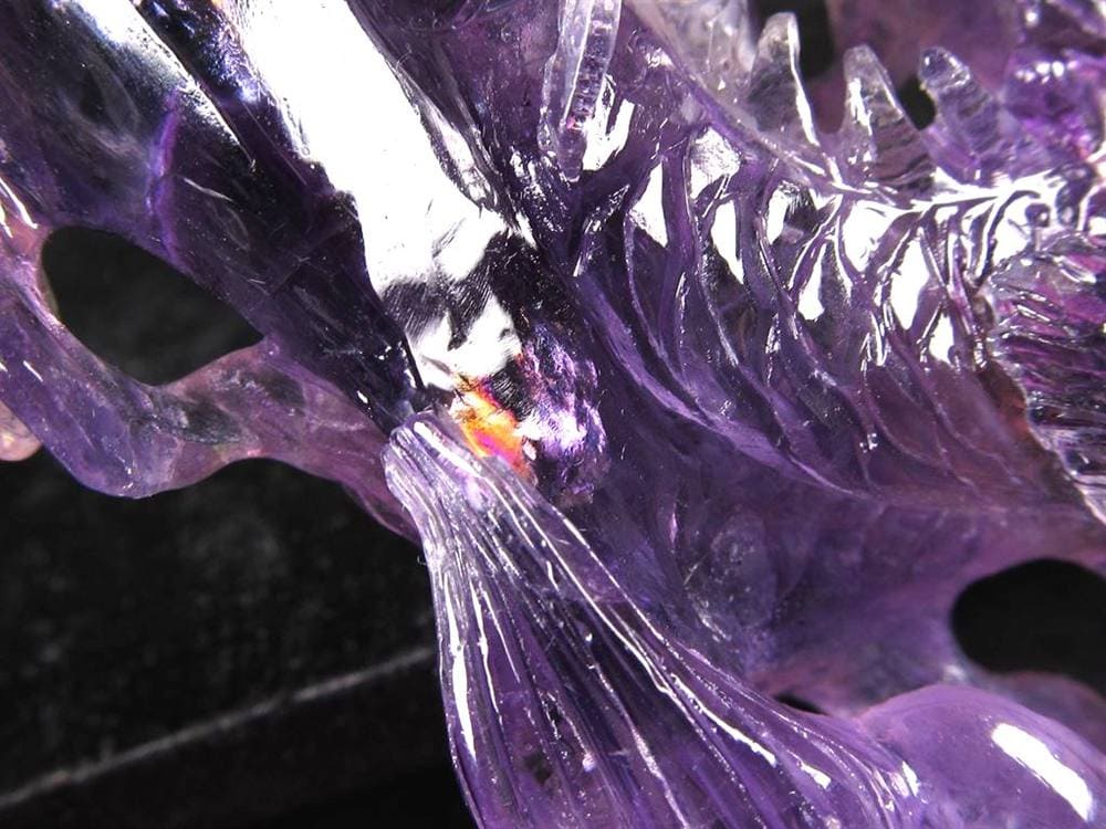 アメジスト ファントム 彫刻置物 龍神 辰 竜