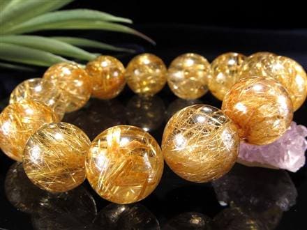 ゴールドルチル ブレスレット タイチン 金針水晶 天然石