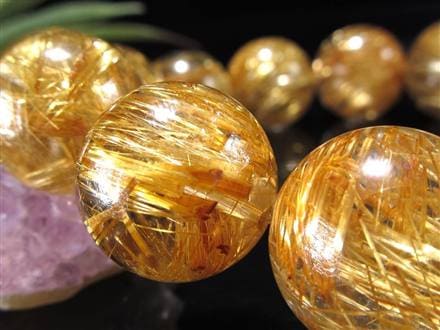 ゴールドルチル ブレスレット タイチン 金針水晶 天然石
