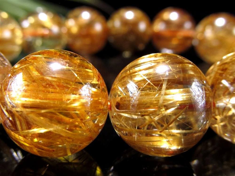 ゴールドルチル ブレスレット タイチン 金針水晶 天然石
