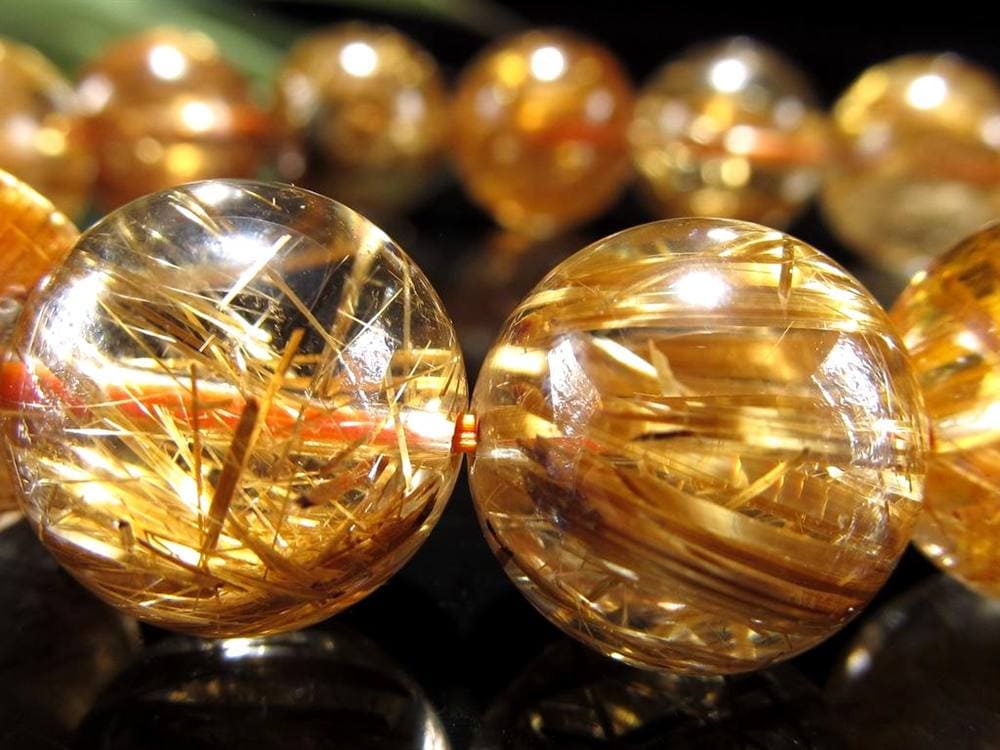 ゴールドルチル ブレスレット タイチン 金針水晶 天然石