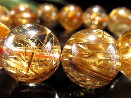 ゴールドルチル ブレスレット タイチン 金針水晶 天然石