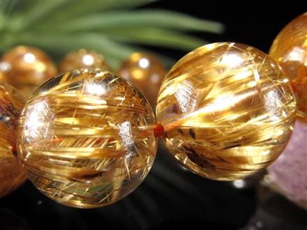 ゴールドルチル ブレスレット タイチン 金針水晶 天然石