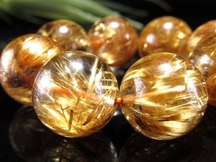 ゴールドルチル ブレスレット タイチン 金針水晶 天然石