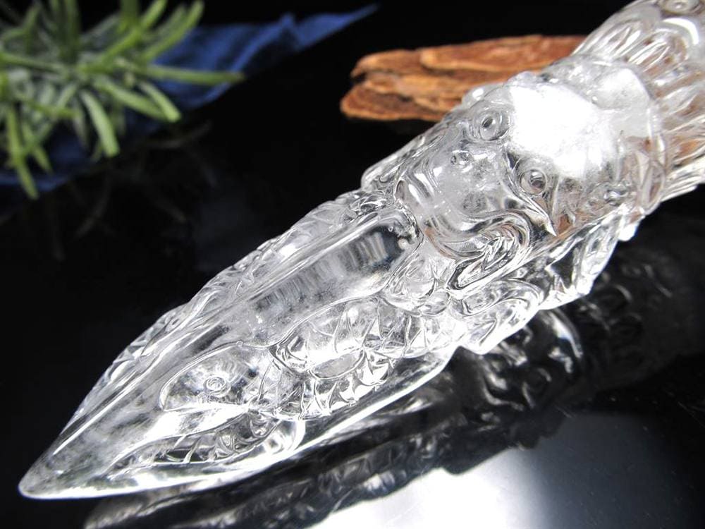 水晶 プルパ 金剛杭 彫刻 置物