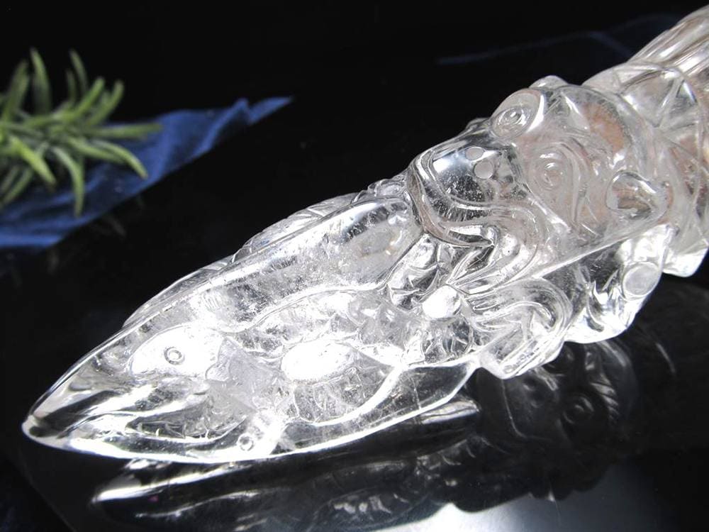 水晶 プルパ 金剛杭 彫刻 置物