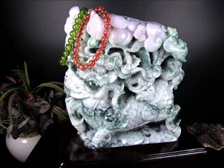 翡翠 ヒスイ 置物 ジェダイト 硬玉