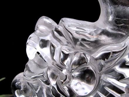 水晶 鰲魚 彫刻 置物